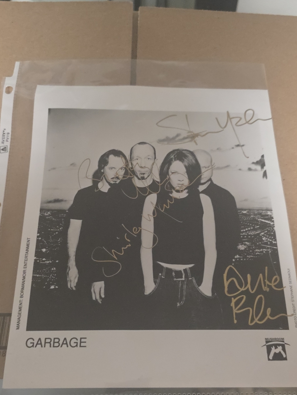 Garbage Garbage Band Poster Signed Black & White